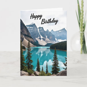 Joyful Birthday Mountain Lake Card