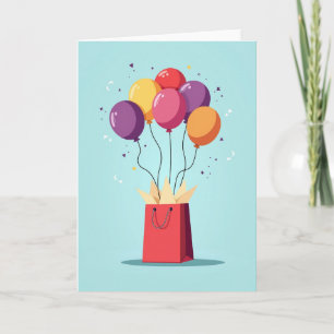 Joyful Birthday Orb Gift Bag Card