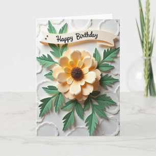 Joyful Birthday Paper Bloom Card