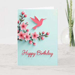Joyful Birthday Paper Cut Bird Card