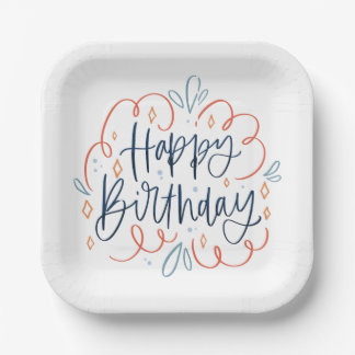 Joyful Birthday Paper Plates