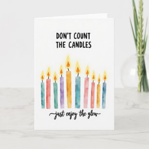 Joyful Birthday Pastel Candle Art Card