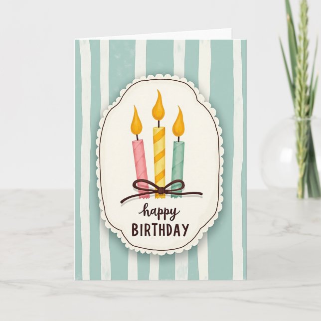 Joyful Birthday Plaque Card (Front)