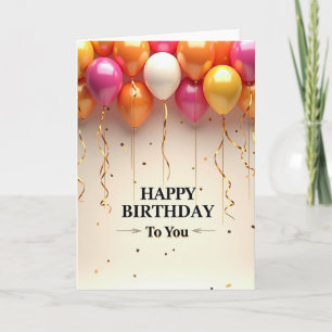 Joyful Birthday Reflective Orbs Card