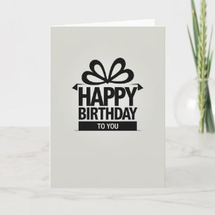 Joyful Birthday Ribbon Bow Card