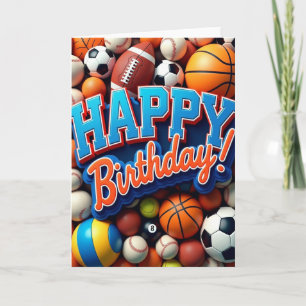 Joyful Birthday Sports Balls Card