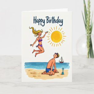 Joyful Birthday Sun Celebration Card