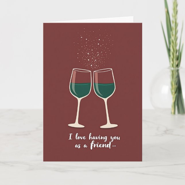 Joyful Birthday Toasting Card (Front)