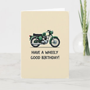 Joyful Birthday Vintage Motorcycle Card