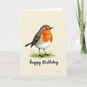 Joyful Birthday Watercolor Bird Card