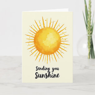 Joyful Birthday Watercolor Sun Card