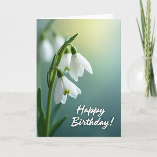 Joyful Birthday White Bloom Card