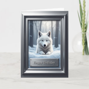 Joyful Birthday White Dog Card
