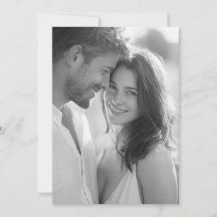 Joyful Black and White Candid Photo Invitation