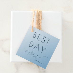 Joyful Blue Celebration Card Favour Tags