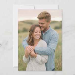 Joyful Blue Natural Photo Invitation
