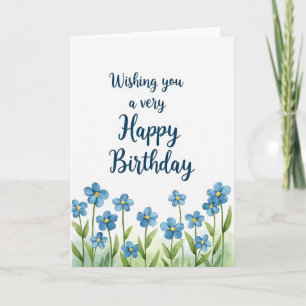 Joyful Blue Script Card