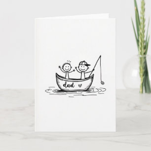 Joyful Boat Dads Day Card