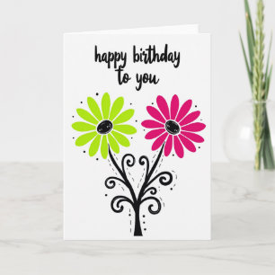 Joyful Botanical Art Birthday Card