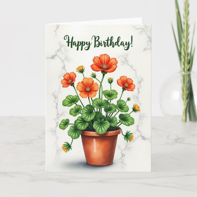 Joyful Botanical Birthday Card (Front)