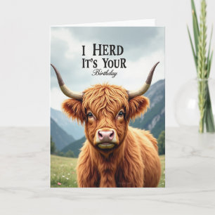 Joyful Bovine Birthday Card