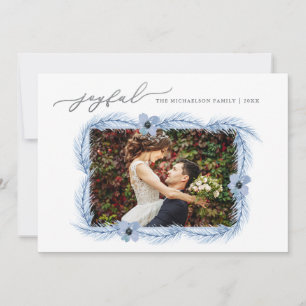 Joyful Branches Winter Christmas Photo Holiday Card