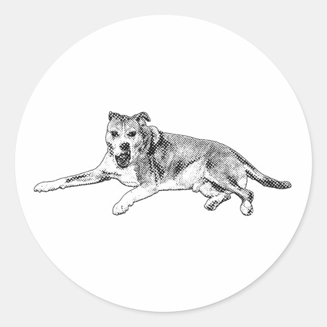 Joyful Break, Sprawled Content Classic Round Sticker (Front)
