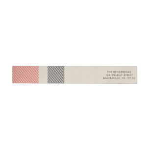 Joyful & Bright Cosy Winter Plaid Holiday Wrap Around Label