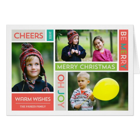 Joyful & Bright Holiday Photo Greeting Card
