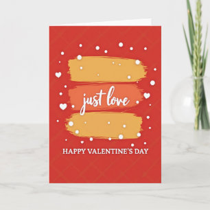 Joyful Brushstroke Valentines Card