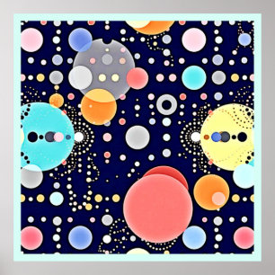 Joyful Bubble Universe Vision Poster