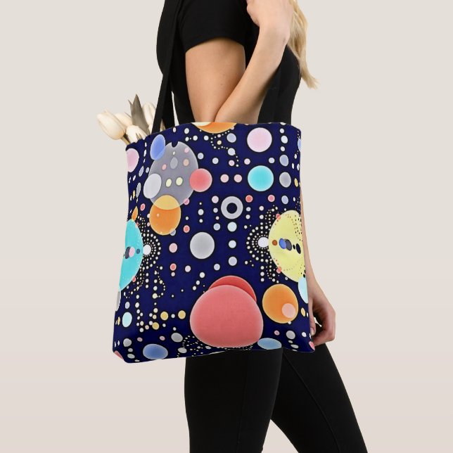 Joyful Bubble Universe Vision Tote Bag (Close Up)