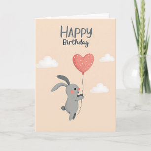 Joyful Bunny Balloon Card