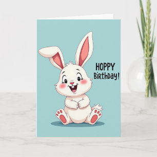 Joyful Bunny Birthday Card