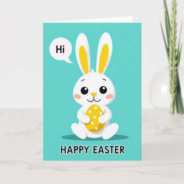 Joyful Bunny Easter Card (Front)