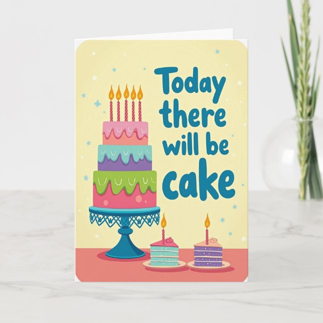 Joyful Cake Birthday Card (Front)