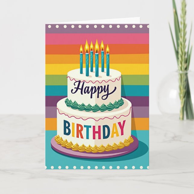 Joyful Cake Illustration Card (Front)