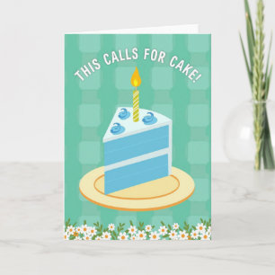 Joyful Cake Slice Birthday Card