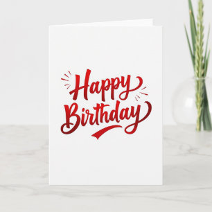 Joyful Calligraphic Birthday Card