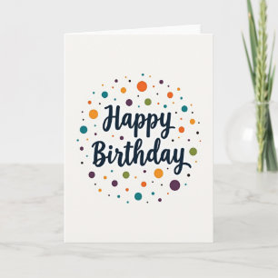Joyful Calligraphy Birthday Card