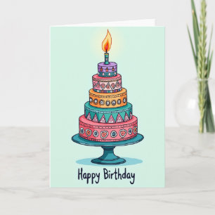 Joyful Candle Cake Card