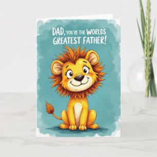 Joyful Cat Fathers Day Wish Card