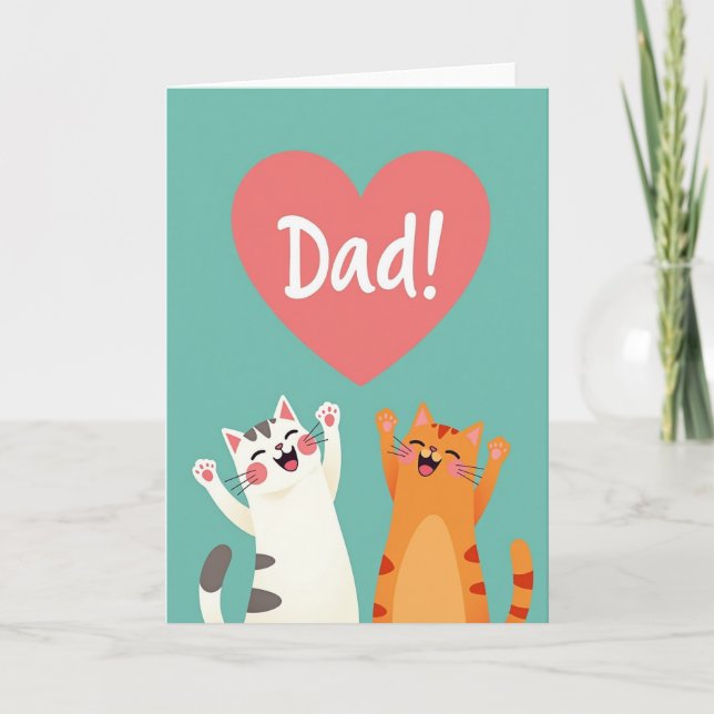 Joyful Cats Fathers Day Card (Front)