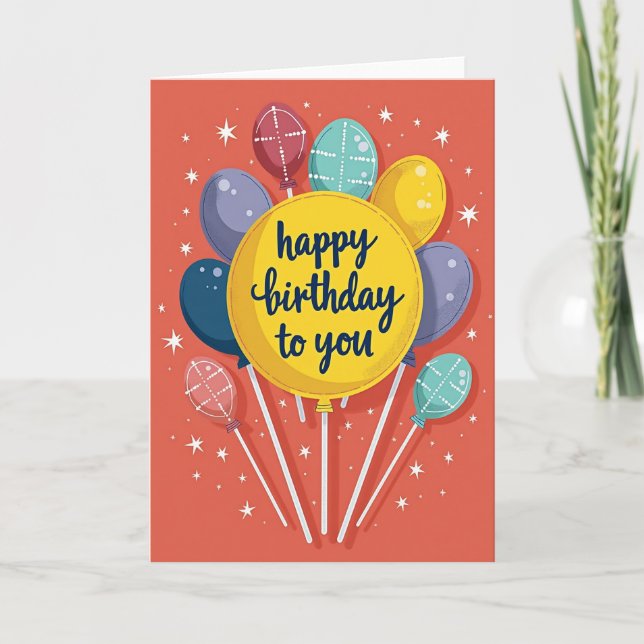 Joyful Celebration Balloon Card (Front)