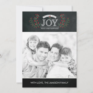 Joyful Chalkboard Christmas Card