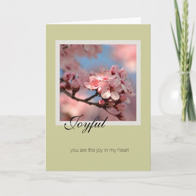 Joyful Cherry Blossom Card (Front)