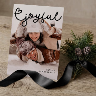 Joyful Christmas Add Your Own Photo and Text Holiday Card