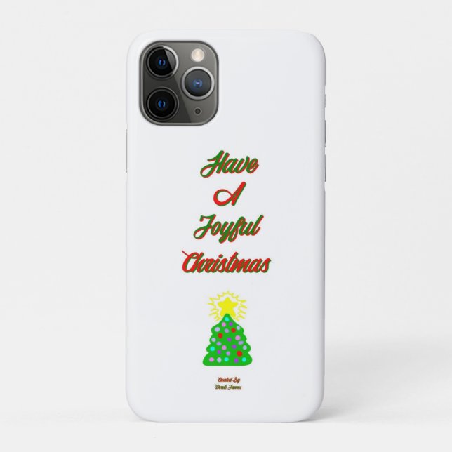 Joyful Christmas Apple iPhone 11 Pro Case (Back)