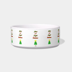 Joyful Christmas Ceramic Pet Bowl