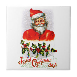 Joyful Christmas Days Ceramic Tile